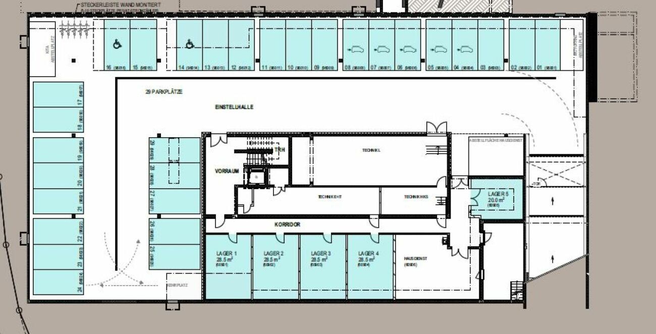 Parkplatz Tiefgarage NEUHOF.